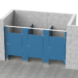 Between Wall Layouts for Powder Coated Steel Toilet Partitions