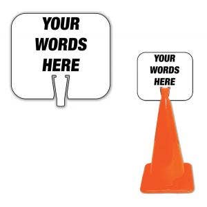 Signs Made to Fit Traffic Cones