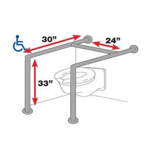 Commercial ADA Restroom Grab Bars for Schools