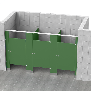 Between Wall Layouts for Phenolic Core Toilet Partitions