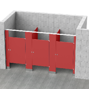 Between Wall Layouts for Solid Plastic Toilet Partitions