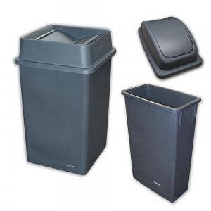 Plastic Trash Cans with Lid Options