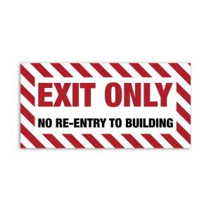 Instructional Message Door & Window Decals
