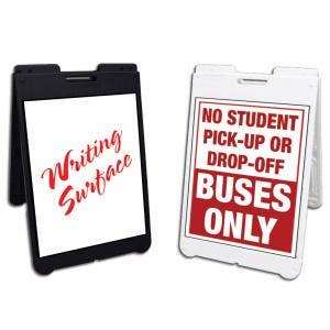 Student Drop-Off Pick-Up Begins Portable Sidewalk Sign