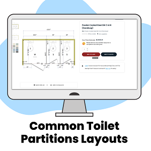 Common Phenolic Core Toilet Partition Layouts for Schools