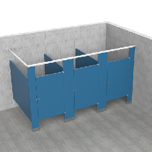 In-Corner Layouts for Powder Coated Steel Toilet Partitions