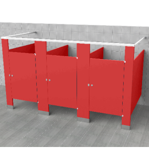 Free Standing Layouts for Solid Plastic Toilet Partitions