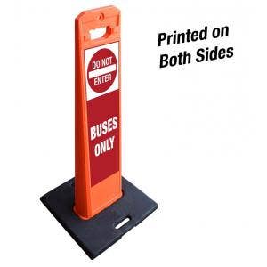 Portable Weighted Signs with Orange Frame