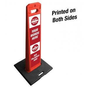 Portable Weighted Signs with Red Frame