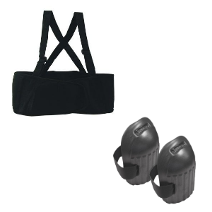 Knee Pads and Back Braces for Heavy Lifting