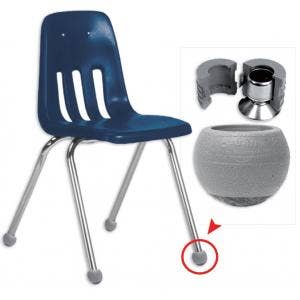 Square chair glides on sale for metal legs