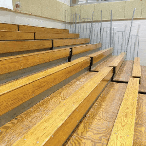 School Gymnasium Spectator Seating and Indoor Sports Benches