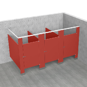 In-Corner Layouts for Solid Plastic Toilet Partitions